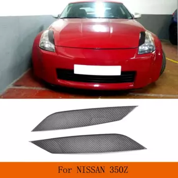 Передние карбоновые передние фары для NISSAN 350Z 2003-2006 Prepreg, углеродные автомобильные передние фары, накладка на веко