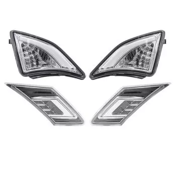 Передние комбинированные фары светодиодные, боковые, габаритные фонари W/Угловые для Toyota GT-86 FT-86, Scion FR-S, 2013-белые, поворотники янтарного цвета