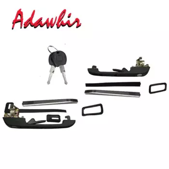 Передние левые и правые внешние дверные ручки для VW Golf Jetta Rabbit Scirocco 191837205 А, 191837206 A с двумя идентификационными клавишами