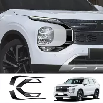 Передние противотуманные фары для Mitsubishi outlander 2022 2023 2024, накладка на переднюю фару, наклейки на радиатор гонок, Аксессуары для автомобилей