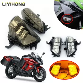 Передние СВЕТОДИОДНЫЕ Сигналы поворота NINJA для KAWASAKI Z1000SX 1000 1000R Z1000 SX 2011-2016, аксессуары для мотоциклов, Световой индикатор