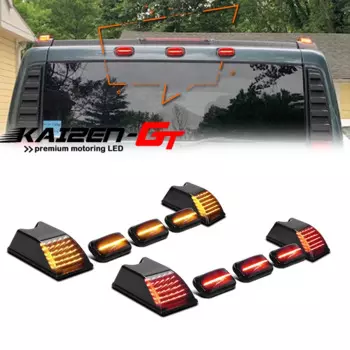 Передние янтарные задние красные светодиодные фонари на крыше кабины, габаритные габаритные фонари для Hummer H2 2003-2009 и для 2005, 2007-2009 Hummer H2 SUT/SUV