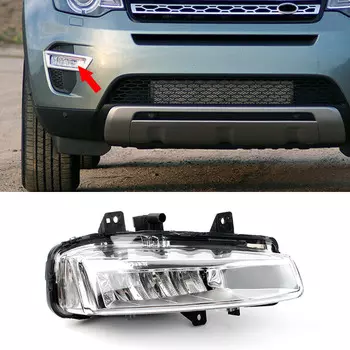 Передний бампер автомобиля DRL для Land Rover Discovery Sport 2015 2016 2017 2018 2019, светодиодные дневные ходовые огни, противотуманные фары слева/правая
