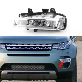 Передний бампер автомобиля DRL для Land Rover Discovery Sport 2015 2016 2017 2018 2019, светодиодные дневные ходовые огни, противотуманные фары слева/правая
