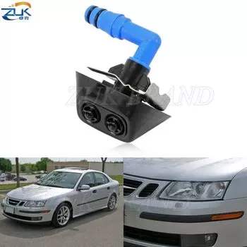 Передний бампер автомобиля, насадка для омывателя фар, распылитель фар, лампа для распыления воды с зажимами для Saab 9-3 93 2003-2012