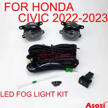 Передний бампер, дневные Противотуманные фары для Honda Civic 2022, 2023, 2024, с проводом переключателя лампы