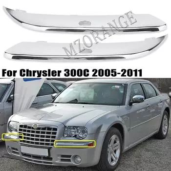 Передний бампер, хромированная отделка для Chrysler 300C 2005-2010 2011, хромированный передний бампер, зеркальная хромированная накладка