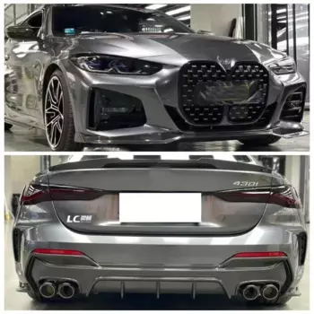 Передний бампер из углеродного волокна для BMW 4 серии G22 G23 M440i 2020 2021 2022, задний диффузор для губ, спойлер, боковая юбка, чехол, комплект