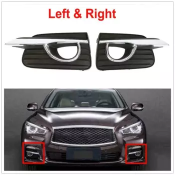 Передний бампер, противотуманная задняя крышка, нижний спойлер, воздухозаборная рамка для вентиляционной лампы, ободок, задняя крышка для Infiniti Q50 2014-2017