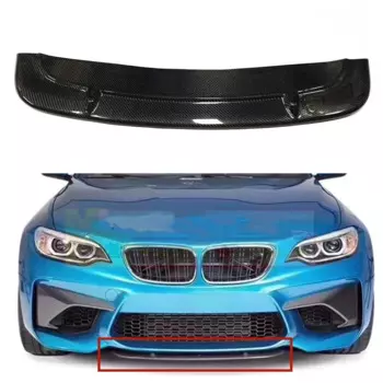 Передний бампер, спойлер, губа ДЛЯ BMW F87 M2 2016-2022 купе, 2-дверный комплект из настоящего углеродного волокна, нижняя защитная пластина, сплиттер, протектор лезвия