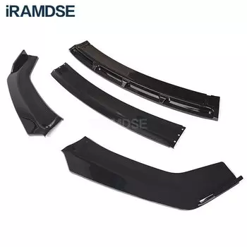 Передний бампер, спойлер, защитная пластина, губной тип, комплект кузова DGS, карбоновая поверхность, лопата для подбородка, сплиттер для Audi A6 C7 Sedan 2012-2016