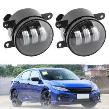 Передний бампер в сборе, круглые противотуманные лампы H11 для Honda Civic 33950TBAA01 33900TBAA01 HO2593143 HO2592143, 2 шт.