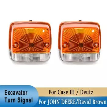 Передний боковой индикатор поворота для экскаватора, фара для JOHN DEERE серии 30/40/50 для Дэвида, коричневый для чехла IH для Deutz