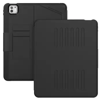 Передний и задний полный защитный слот для карт, слот для карандашей, многоугольная подставка, кожаный чехол-книжка для iPad Pro 13 дюймов, M4 2024