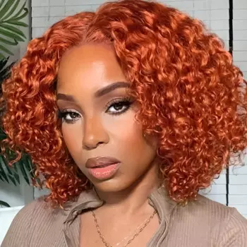Передний парик Ginger deep wave 13x4 HD на сетке, выделяющие человеческие волосы, предварительно выщипанные детскими волосами, парик естественного вида, подходит для женщин