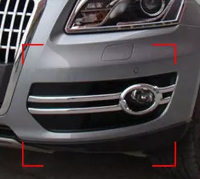 Передний противотуманный светильник, для Audi Q5 2009 2010 2011 2012, внешний светильник из АБС-хрома, накладка, торцевой светильник, фары, рамки, автомобильные аксессуары, 2 шт.