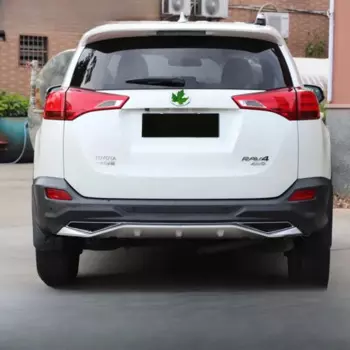 Передний + задний бампер, Защитная панель для Toyota Rav4 RAV 4 2013-2015, с дневными ходовыми огнями