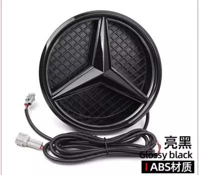 Передняя эмблема со звездой на гриле, светодиодная подсветка логотипа, белый, синий, красный свет для Mercedes Benz W253 W204 W205 W213 glc gle w166 w176