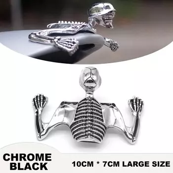 Передняя фара мотоцикла, крыло, скелет, декоративная фигурка для Harley Chopper Bobber, стальной скелет, украшение в виде черепа на заказ