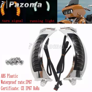 Передняя фара мотоцикла с вентиляционным отверстием, s-светильник светодиодные сигналы поворота, фары с ДХО для 2015-2020 Harley Road Glide CVO светильник ные дневные ходовые огни