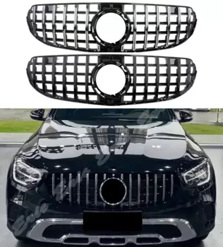 Передняя гоночная центральная решетка автомобиля, подтяжка лица, бампер, решетка для Mercedes Benz X253 GLC Class 2020 2021, GTR General