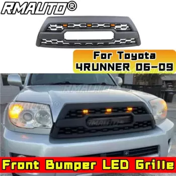 Передняя гоночная подтяжка лица, верхняя решетка радиатора для Toyota 4RUNNER 2006-2009, передний бампер автомобиля, гоночная решетка, гриль, автомобильные аксессуары