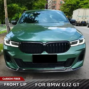 Передняя губа из углеродного волокна для BMW 6 серии G32 GT 2017-2019 Fastback M Sport 630i 640i xDrive Gran Turismo Автомобильная передняя защита подбородка