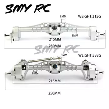 Передняя и задняя ось из алюминиевого сплава для 1/10 scx10iii RC Гусеничный автомобиль Axial Capra 1.9 Unlimited Trail Buggy UTB Currie F9 Upgrade