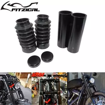 Передняя крышка вилки мотоцикла, верхняя нижняя крышка трубки, комплекты амортизаторов для Harley Dyna FXD Street Fat Bob Low Rider 2006-2017