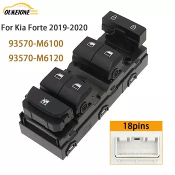 Передняя левая сторона водителя, главный переключатель стеклоподъемника, кнопка управления для Kia Forte 2019 2020 93570-M6100 93570-M6120, автозапчасти