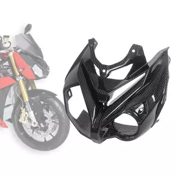Передняя обтекатель для мотоцикла из углеродного волокна, Налобная фара, объемный обтекатель, блеск для капота для BMW S1000R 2014 2015 2016 2017 2018