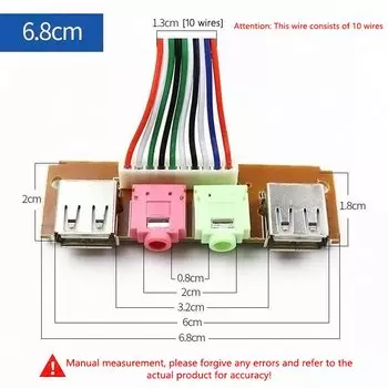 Передняя панель USB/аудио JCD