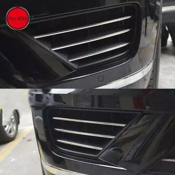 Передняя противотуманная фара автомобиля из нержавеющей стали, декоративная наклейка, крышка для VW Touareg 2016 2017 2018, внешний аксессуар