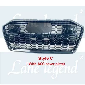 Передняя решетка автомобиля для Audi A6 A6L C8 2018-2023, автомобильный аксессуар, передняя решетка бампера, верхняя часть панели (для RS6)