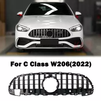 Передняя решетка, бампер GT Style для Mercedes Benz C Class Klass W206 C220 C220dAMG Line Engine Air Inlet Car Refit Body Kit