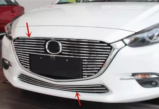Передняя решетка для Mazda 3 AXELA 2017-2021 из алюминиевого сплава, бампер, решетка для защиты от насекомых, автомобильные аксессуары