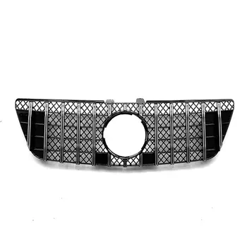 Передняя решетка для Mercedes Benz ML Class W164 2009-2012 ML320 ML350 ML550 серебристый/черный GT стиль верхний бампер капот сетка