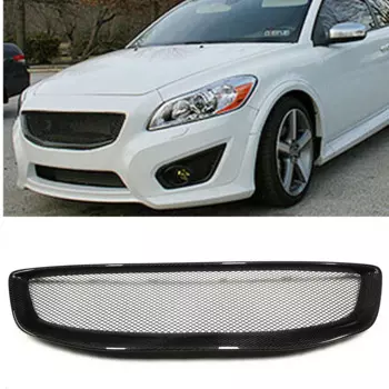 Передняя решетка-гриль для Volvo C30 2011 2012 2013, сотовый стиль, реальное углеродное волокно/Внешний бампер