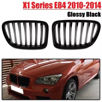 Передняя решетка капота, замена спортивной решетки для BMW E84 X1 4-дверный 2010-2014, глянцевый черный