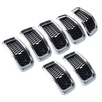 Передняя решетка радиатора ABS Chrome, серебристая вставка для Jeep Compass 68303626