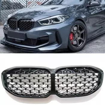 Передняя решетка радиатора для BMW New 1 Series F40 2019 2020 2021 2022 Черный Автомобильный верхний бампер