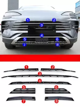 Передняя решетка радиатора для BYD Song Plus Champion Edition DMi EV 2023 2024 Защитная крышка конденсатора автомобильные внешние аксессуары