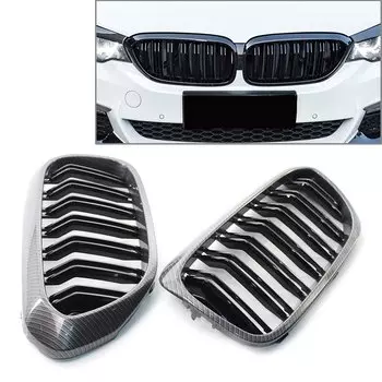 Передняя решетка радиатора из АБС-пластика для BMW 5 Series G30 G31 G38 530i 540i 2017 2018 2019, 2 шт.