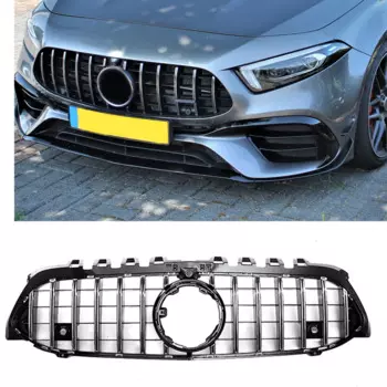 Передняя решетка, верхний бампер с отверстием для камеры, стиль GT для Mercedes Benz A Class W177 A200 A220 2019-2022
