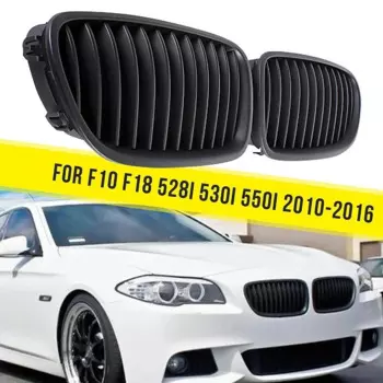 Передняя Спортивная решетка-гриль для BMW F10 F18 2010-2016 глянцевый черный Автомобильный гоночный гриль 51137261356, 51137203650