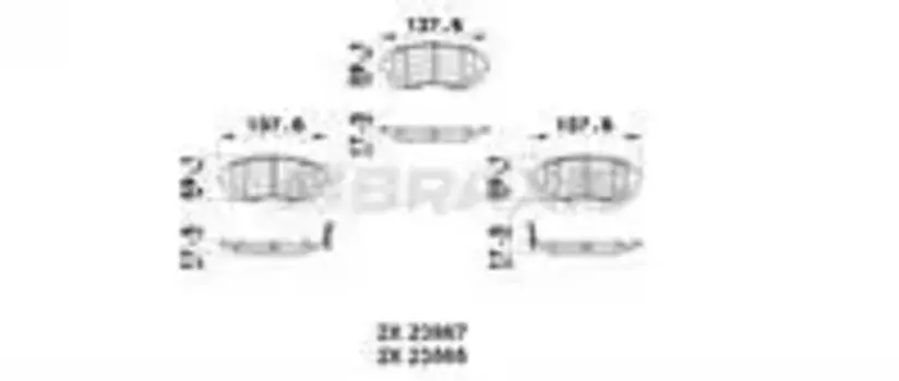 Передняя тормозная колодка AB0173 для SUBARU FORESTER LEGACY IMPREZA