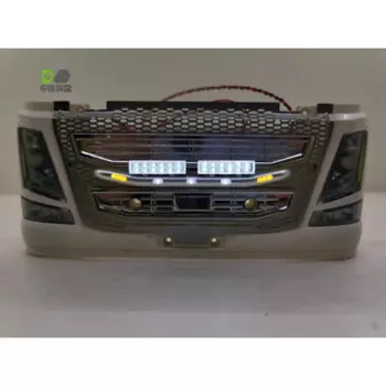 Передняя воздухозаборная Решетка Светодиодный CNC, аксессуары для модели 1/14 Tamiya, Радиоуправляемый грузовик, прицеп, самосвал Scania 56360 Volvo 56368, автозапчасти для самостоятельной сборки