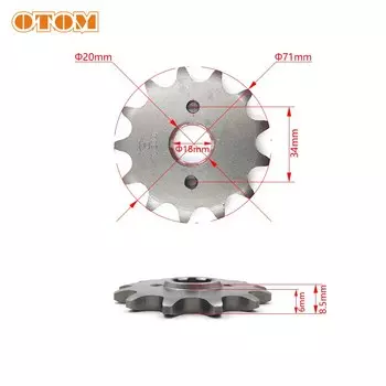 Передняя Звездочка для мотоцикла OTOM, кованая Легкая Цепь 520-13T для ZONGSHEN CB250-F CB250D-G MOTOLAND AVANTIS ENDURO GR7 GR8