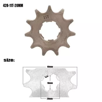 Передняя Звездочка двигателя 428, 11 Т, зуб 17 мм, 20 мм, для мотоцикла ATV, 50 куб. См, 70 куб. См, 90 куб. См, куб. См, куб. См