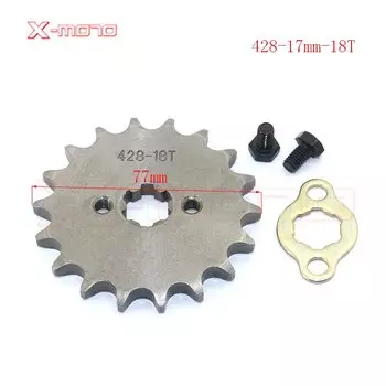 Передняя Звездочка двигателя 428 #17 мм 20 мм для KAYO ESB SSR SDG внедорожного питбайка ATV квадроцикла картинга мопеда Багги скутера мотоцикла